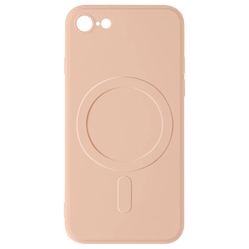 Avizar Coque Magsafe iPhone 7, 8 et iPhone SE 2020, 2022 Silicone Mag Cover rose gold