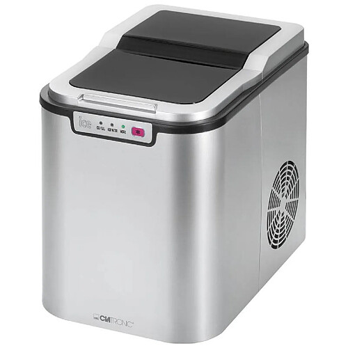 Machine à glaçons 150w préparation cubes de glace 3 tailles 15kg/jour, 90, Noir/Argent, Clatronic, EWB 3526