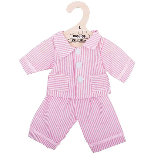 Bigjigs Toys Pyjama Rose - Poupée Douce 38cm