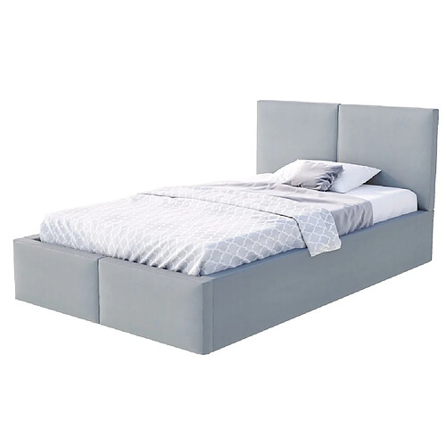 Kids Literie Lit coffre Tesia 120x200 - Sommier inclus Gris clair