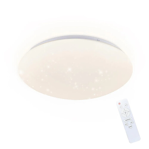 NETTLIFE Plafonnier LED Lampe de Chambre à Coucher Ciel Étoilé Intensité Variable avec Télécommande 37 W Lampe de Chambre d'Enfant 28 cm pour Salon