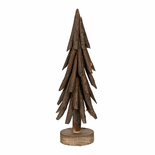 BigBuy Christmas Sapin de Noël Marron Bois de paulownia 21 x 21 x 60 cm