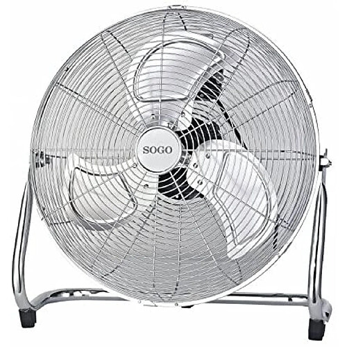 Sogo ventilateur de sol chromé de 50 cm 170W gris