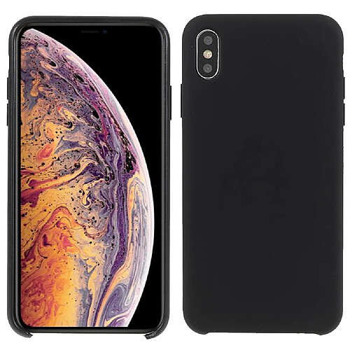 Coque en silicone solide, antichoc, anti-rayures noir pour votre Apple iPhone XS Max 6.5 pouces