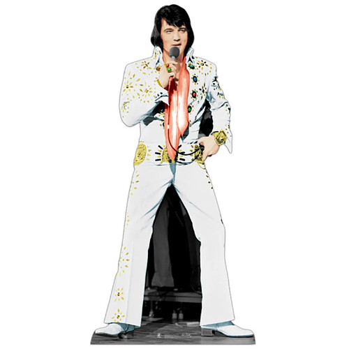 Star Cutouts Figurine en carton ELVIS en tenue blanche a Las Vegas 178 cm