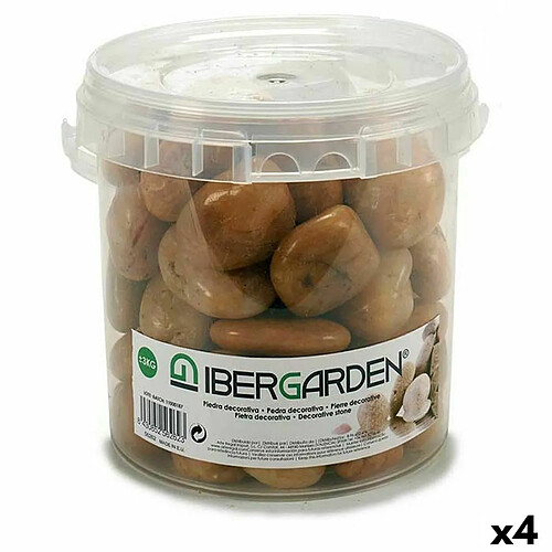 Ibergarden Pierres Décoratives Grand Marron 3 Kg (4 Unités)