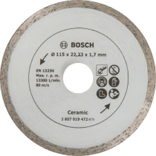 Bosch Disque à tronçonner diamant pour carrelage Ø 115 mm alésage 22,23 mm