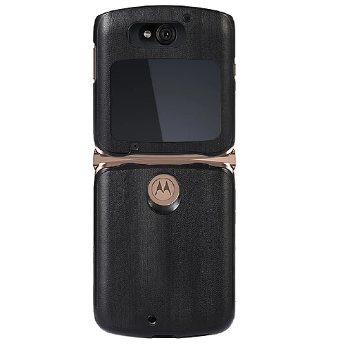 Coque en TPU + PU noir pour votre Motorola Razr 5G