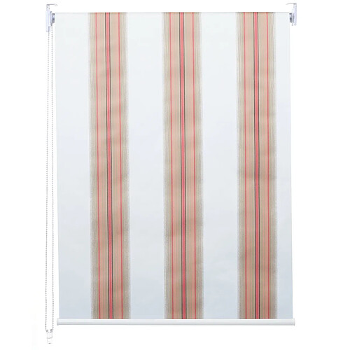 Decoshop26 Store enrouleur de fenêtre occultant protection solaire store à tirage latéral 50x160cm opaque blanc rouge beige 04_0004535