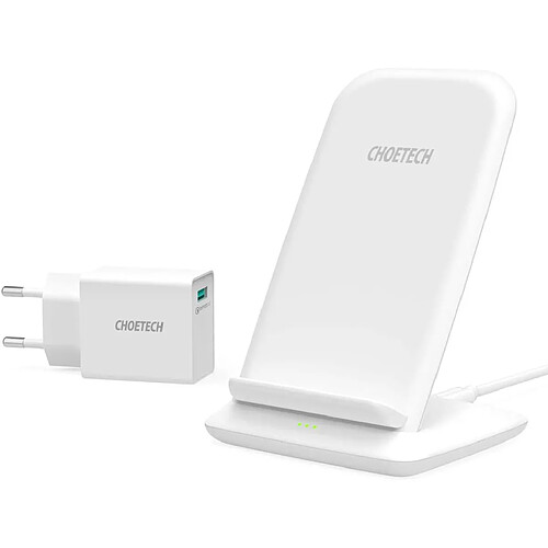 CHOETECH Chargeur sans Fil pour iPhone 11 Pro Max,Chargeur Induction Rapide 15W pour LG V50/V40 Sony XZ3 7,5W Qi iPhone XS Max/XR/X Blanc