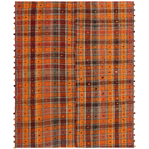 Vidal Tapis de laine 177x144 orange Jajim