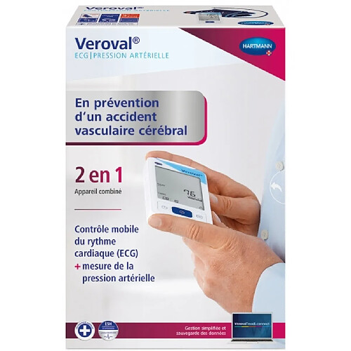 Hartmann Veroval 2 en 1 Tensiomètre bras / Fonction ECG - Tensiomètre de bras