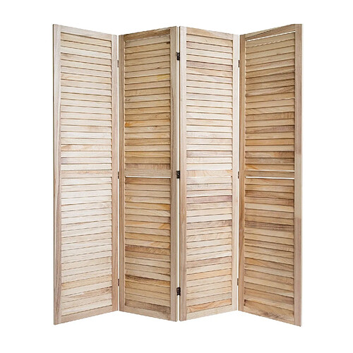 Decoshop26 Paravent 4 panneaux en bois pliable 160x170 cm PAR06065