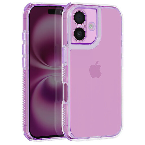 Avizar Coque pour iPhone 16 Plus Coins Antichoc Bumper Violet