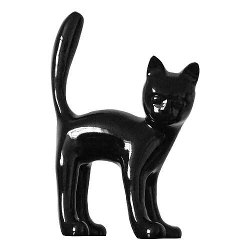 Figurine Chat Kuatéh Bastis 22x12x31 Noir