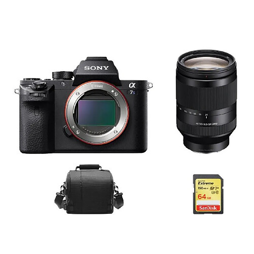 SONY A7S II + SEL 24-240MM F3.5-6.3 OSS + 64GB SD card + camera Bag