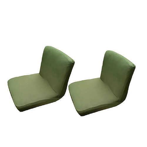 2xdark vert spandex stretch bas dossier court chaise couverture tabouret