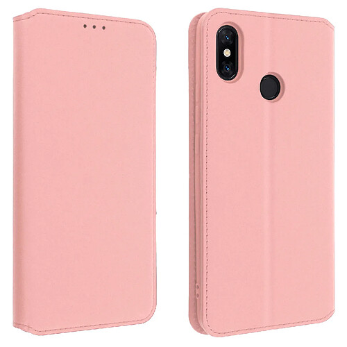 Avizar Housse Xiaomi Mi Max 3 Étui Folio Portefeuille Fonction Support Rose gold