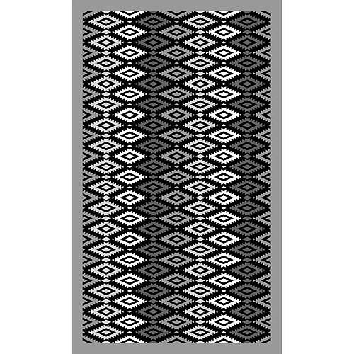 Alter Tapis de salle de bain, 100% Made in Italy, Tapis antitache avec impression numérique, Tapis antidérapant et lavable, Modèle optique - Acireale, 90x52 cm