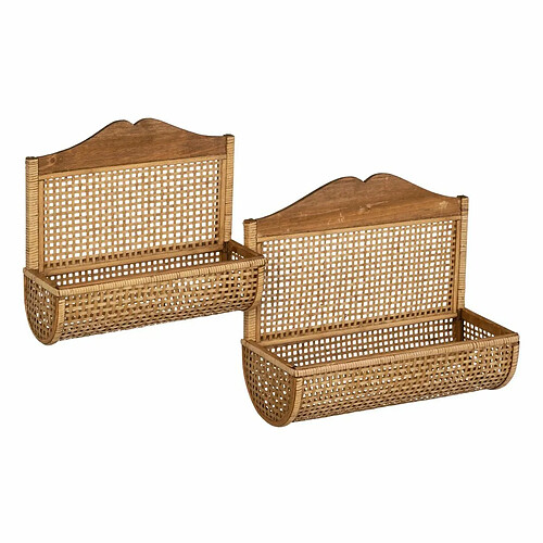 BigBuy Home Portemanteau Bambou 50,5 x 20 x 42,5 cm (2 Unités)