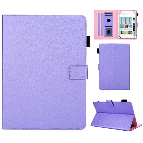 Etui en PU avec stockage de cartes violet pour votre Tablet 10 pouces