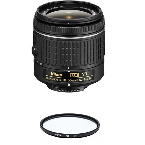 NIKON AF-P 18-55mm F3.5-5.6G VR (White Box) + HOYA UX UV 55mm Filter