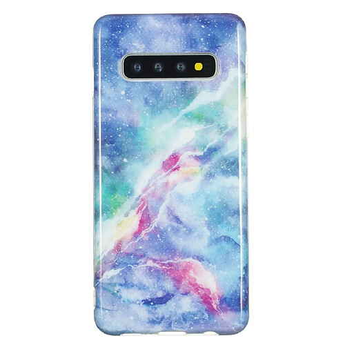 Wewoo Coque Fashion Etui de protection en TPU pour Galaxy S10 Plus Blue Star