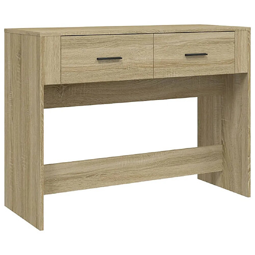 Maison Chic Table console | Meuble d'entrée | Table d'appoint Chêne sonoma 100x39x75 cm Bois d'ingénierie -GKD88751