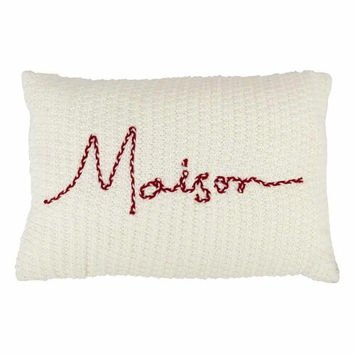 Paris Prix Coussin Déco Maison 40x60cm Blanc & Rouge