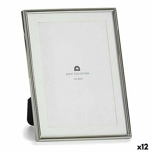 Gift Decor Cadre photo Verre Argenté Acier (12 x 19,5 x 15,5 cm) (12 Unités)