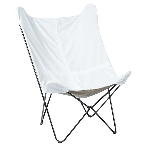 Beliani Fauteuil NYBRO Velours Blanc