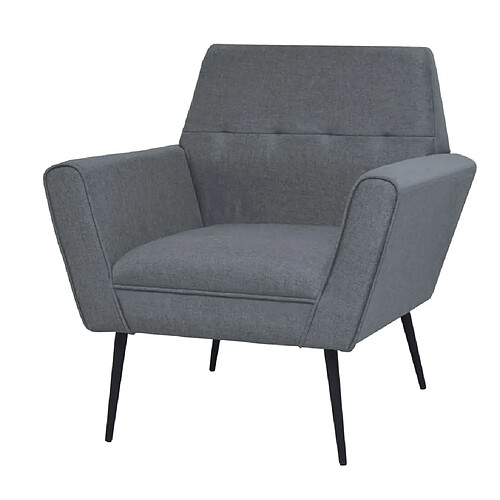 Maison Chic Fauteuil relax,Chaise pour salon Gris clair Acier et tissu -MN68516