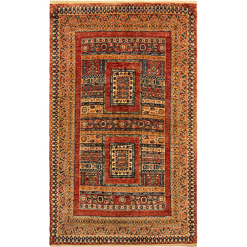 Vidal Tapis de laine 169x102 brun Kashkuli