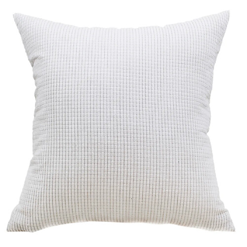 Taie D'oreiller à Jet Doux Housse De Coussin De Taille Pour Canapé Carré Blanc 50 X 50 Cm