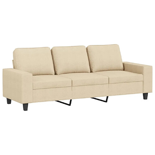 Maison Chic Canapé à 3 places,Canapé droit,Sofa de Salon,Banquette Crème 180 cm Tissu -GKD864422