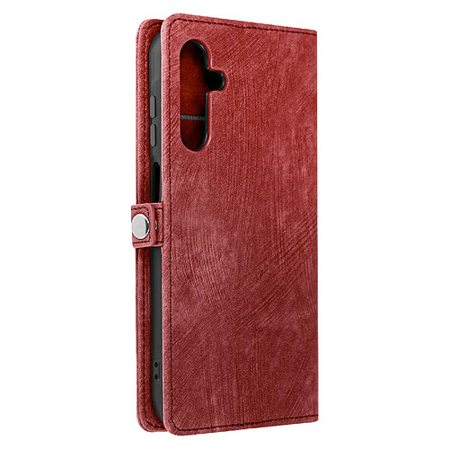 Avizar Étui pour Samsung Galaxy A15 5G Multi-compartiments Pochette Zippée Bordeaux