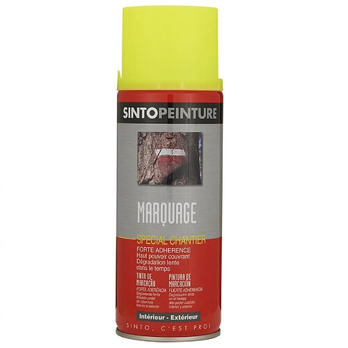 Peinture aérosol - Spécial Marquage - Jaune - 400 ml - SINTO