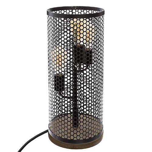 Atmosphera, Createur D'Interieur Lampe à poser design ajouré Tower - H. 46 cm - Noir