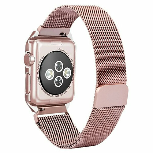 PHONECARE Bracelet Confortable Milanais Avec Fermoir Magnétique pour Garmin Vivomove 3S - 44mm - Rose