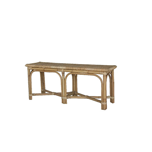 Banc Bout de Lit en Rotin Naturel Chillvert Parma 110x30x45 cm avec Osier Tressé