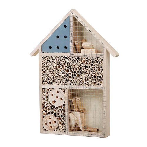 Artisanat En Bois Insectes Maison Insectes Insectes Hôtel Jardin Décoration Nid Boîte Bleu