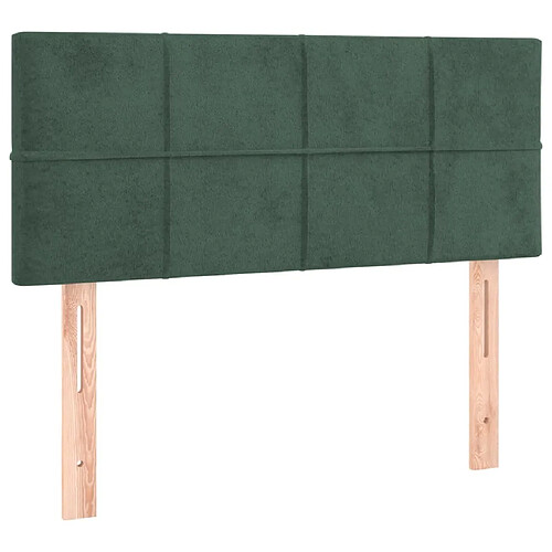 Maison Chic Tête de lit moderne pour chambre - Décoration de lit Vert foncé 100x5x78/88 cm Velours -MN93497