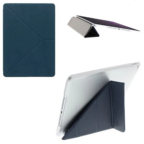 Etui MW pour iPad 2017 avec rabat latéral articulé bleu fonction stand