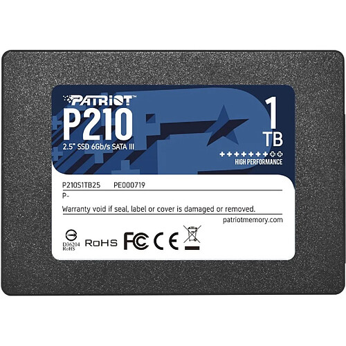 Disque dur Patriot Memory P210 1 TB HDD 1 TB SSD