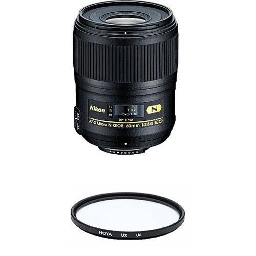 NIKON AF-S 60MM F2.8G ED Micro + HOYA UX UV 62mm Filter