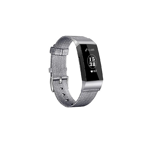 YP Select Bandes compatibles avec Fitbit Charge 3, bracelet de montre respirant en tissu tissé -Gris