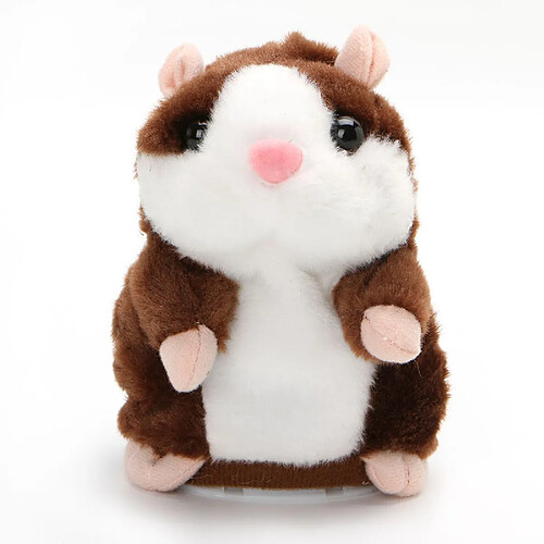 Plush Talking Hamster Toy Speech Recorder Nod Mimicry Repeat Grey