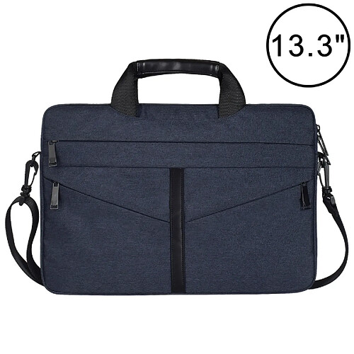 Wewoo Sacoche ordinateur 13,3 pouces respirant sac à bandoulière pour portable de poche avec (bleu marine)