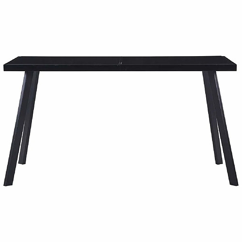 Maison Chic Table de salle à manger,Table à dîner Noir 140x70x75 cm Verre trempé -GKD51074