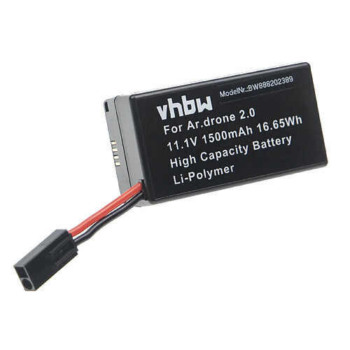 vhbw Batterie remplacement pour Parrot PF070056 pour drone (1500mAh, 11,1V, Li-polymère)